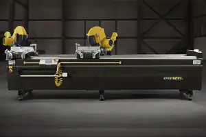 SCIE À DOUBLE ONGLET POUR PROFILS EN BOIS EVOG HIIA