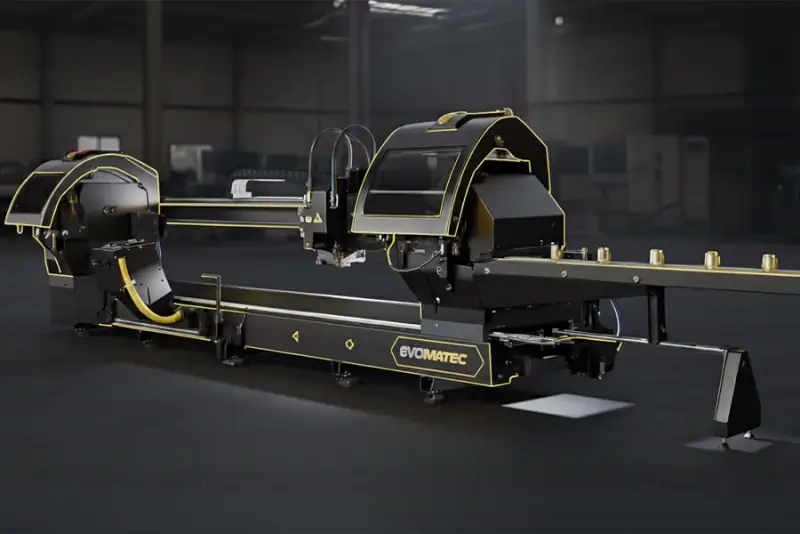 AUTOMATISCHE DOPPELGEHRUNGSSÄGE FÜR ALUMINIUMPROFILE EVOG VI