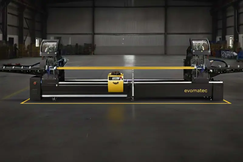 AUTOMATISCHE DOPPELGEHRUNGSSÄGE FÜR ALUMINIUMPROFILE EVOG VR